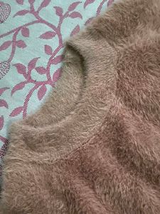 Fluffy Pink Knit Sweater