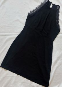 MANGO Black Sleek Dress (L)