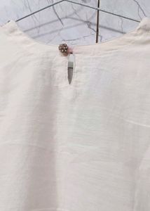 Embroidered Kurta With Design On Sleeve And Chalks