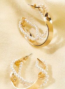Max Pearl Hoop Earrings