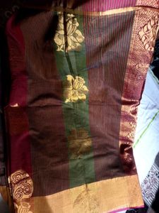 Banarasi Silk And Cotton Mix Fancy Saree.