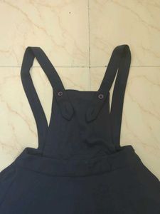 Cute Black Pinafore Dress