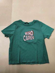 Green 'Who Cares' Tee