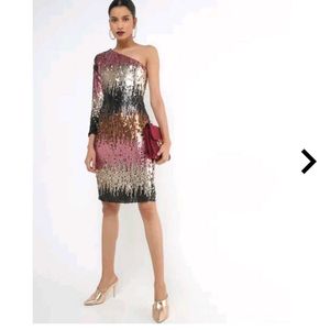 Project Eve One Shoulder Sequin Dress
