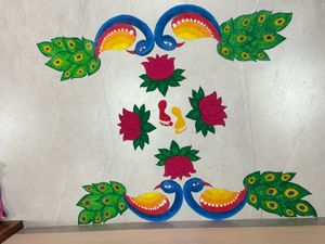 Peacock Rangoli Patche Combo Of 2
