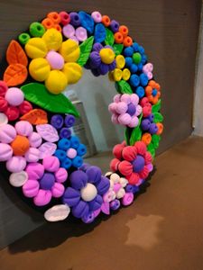 Floral Clay Mirror