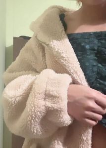 fur faux hooded jacket