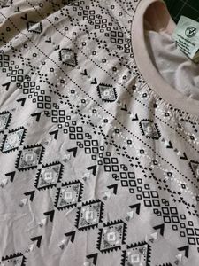 Pink Geometric Print Tee