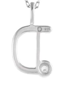925 Silver &#34;D&#34; Alphabet Pendant