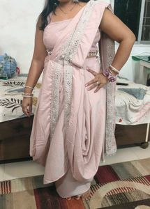 Designer Saree With Blouse N Skirt