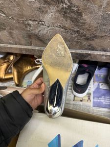 Silver Pointed Stiletto Heels