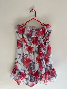 Floral Off Shoulder Midi Dress