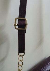 Slingbag Crocodile PU Maroon Pattern