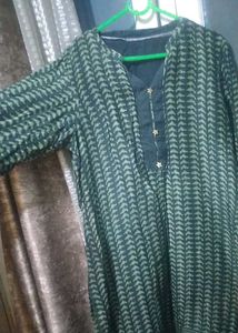 Green Black Kurta