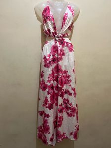 Shein Branded Pinterest Floral Cutout GoaMaxi Dres