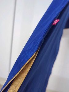Blue Kurti With Gold Work