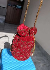 Beaded Velvet Potli Bag