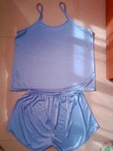 Cute Blue lingerie night Suit