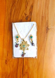 Brand New Artificial Stone Studded  Jewellery Set.