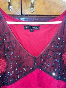Athena Elegant Red Maxi Dress