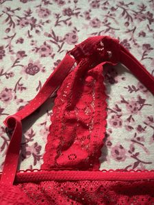 Red Lace Bra