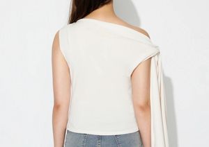 White One-Sleeve Top
