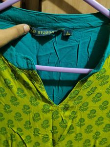 Elegant Green Printed Kurta