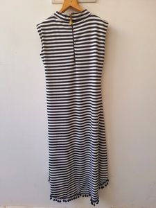 Striped High-Low Dress