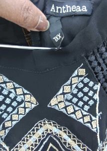 Elegant Black Embellished Maxi Dress