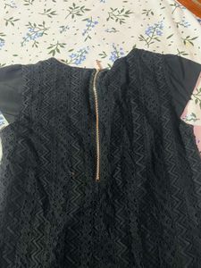 Black Lace Detail Dress