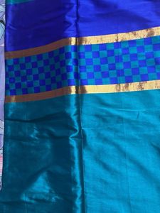 Blue Silk Cotton Saree