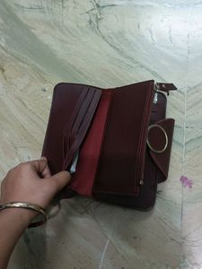 Wine Colour Multiple Pockets