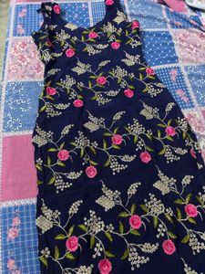 Blue Embroidery Shirt