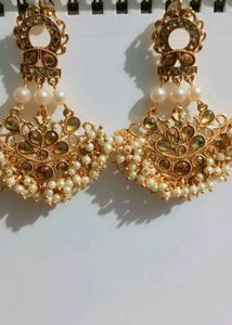 Gold & Pearl Drop Earrings