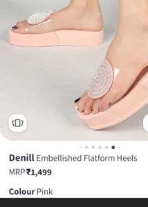 Rhinestone Embellished Flatform Heels