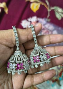 Floral Jhumka Earrings *With a defect*