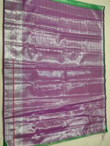 Vibrant Purple Green Saree