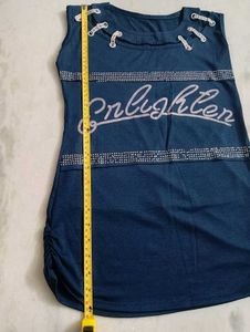 ‼️FREE DELIVERY‼️ Navy Graphic Tank Top