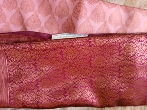 Brand New Pink Banarasi Silk Saree