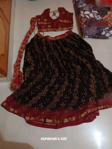 Black And Maroon Chaniya Choli