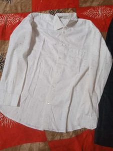 white check shirt with black pant