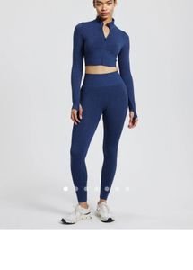 Blue Heathered Seamless Activewear