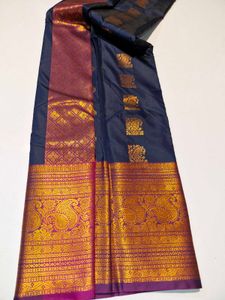 Elegant Navy Blue Saree