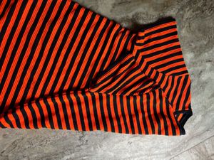 Zara Orange Stripe T Shirt