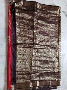 Desighner Pure Silk Saree With Blouse