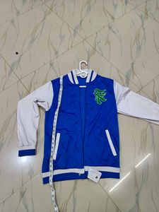 NF Varsity Vibes Jacket – Electric Blue &amp; White |