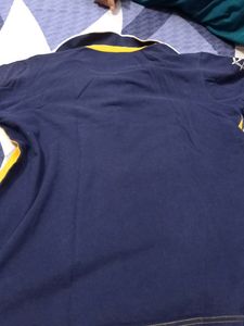 Stylish Navy Blue and mustard Polo T-shirt