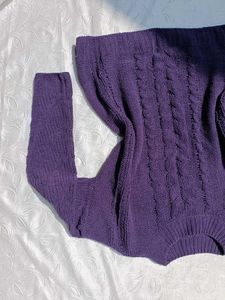Cable Knit Purple Pullover 💜