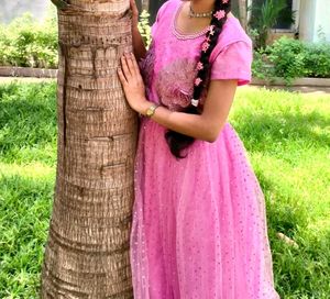 Elegant Pink Party Gown