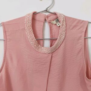 AND embellished neck top